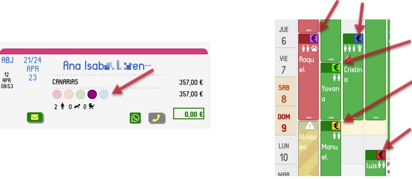 Aloja360 explicacion estado de las señal en el listado de reservas 3