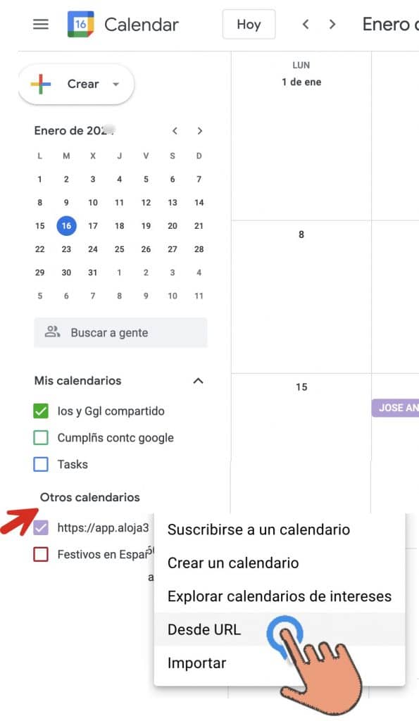 Como ver mis reservas en el calendario de Google.