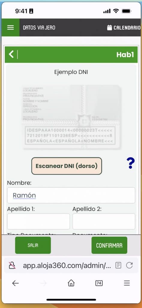 Como escanear el documento de identidad con AlojaSCAN y Aloja360