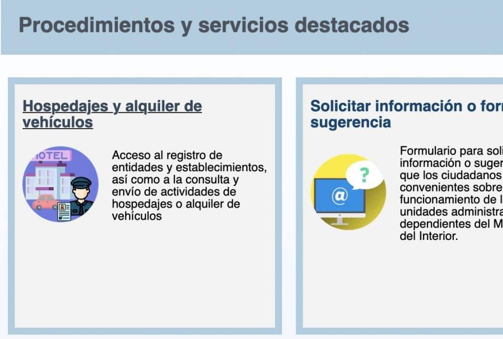 SES. Hospedaje seccion hospeajes y alquiler de vehiculos.